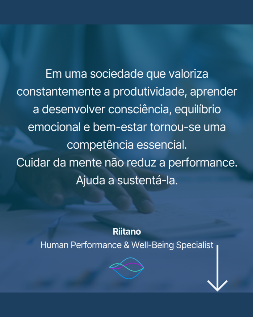 A ansiedade tornou-se uma das experiências mais comuns da vida moderna.
Muitas vezes, ela não surge por falta de capacidade.
Surge pelo excesso de pressão, velocidade, comparação e cobrança.
É preciso compreender que o desgaste costuma aparecer muito antes de ser percebido.
Por isso, desenvolver consciência, equilíbrio emocional e bem-estar não é um luxo.
É uma necessidade para quem deseja construir resultados sustentáveis.

A forma como pensamos, sentimos e lidamos com as exigências do dia a dia influencia diretamente nossa qualidade de vida, nossos relacionamentos e nossa capacidade de desempenho.
Reflexões como esta fazem parte das palestras e programas de desenvolvimento humano, bem-estar e alto desempenho que realizo para empresas e instituições educacionais.
Porque desenvolver o SER continua sendo a forma mais inteligente de sustentar qualquer TER.
